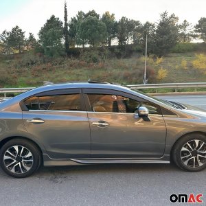 Honda Civic Window Trim - Omac - S.Steel - Gloss Silver - '12-'15